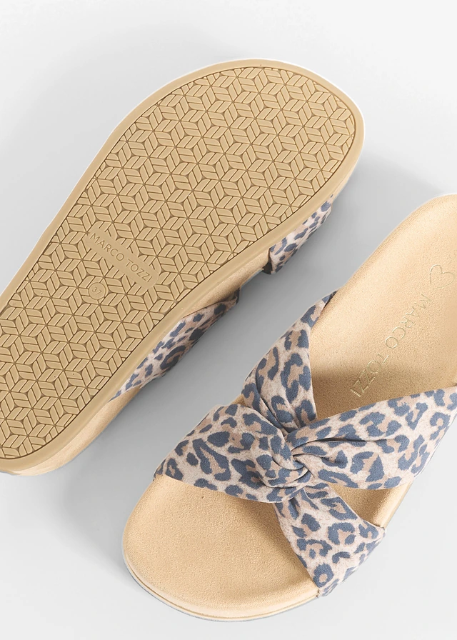 Mules léopard Marco Tozzi à plateforme • beige léopard • product-page.page-title-suffix