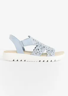 Plateau sandaletten met glitters van Marco Tozzi