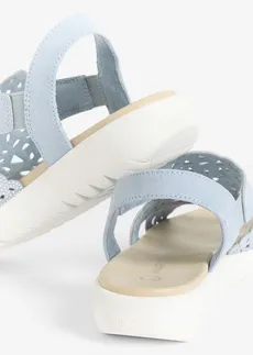 Plateau sandaletten met glitters van Marco Tozzi, Kleur: lichtblauw