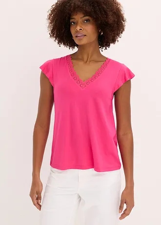 T-shirt en viscose extensible • fuchsia • Boutique bonprix