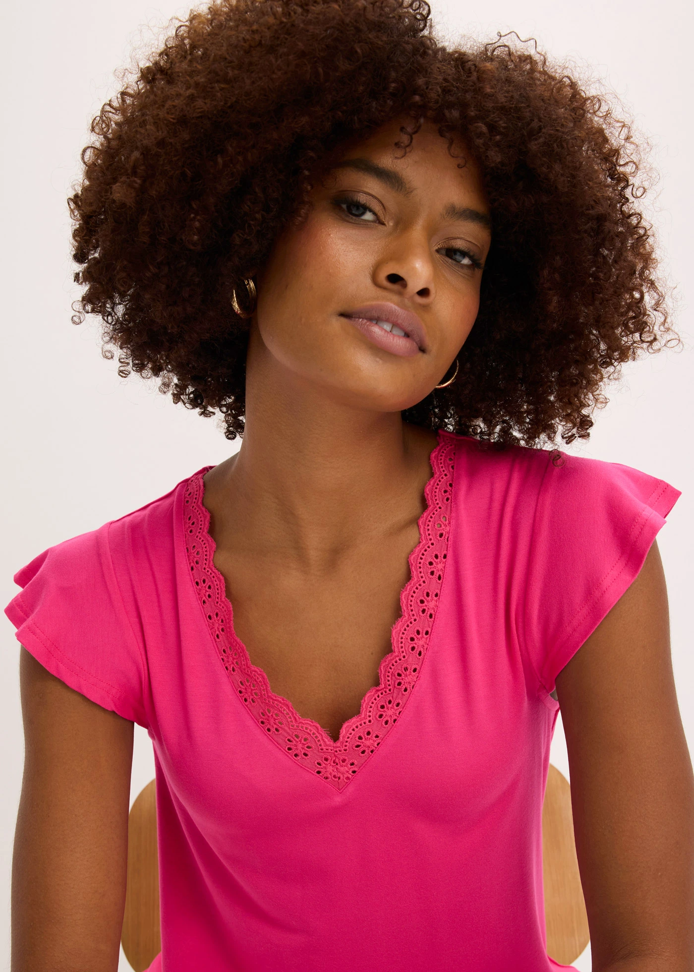 T-shirt en viscose extensible • fuchsia • Boutique bonprix