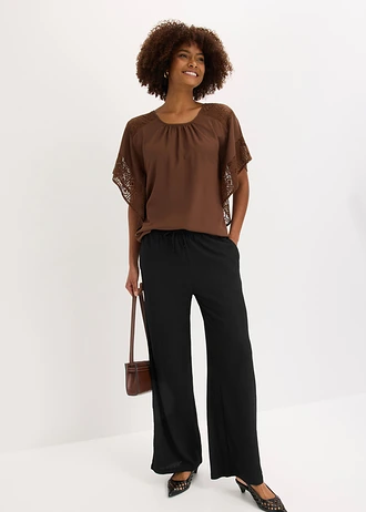 Tuniková halenka s aplikacemi • hnědá • bonprix obchod