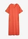 Robe-chemise en coton extensible, Couleur: rouge cannelle
