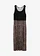 2-az-1-ben maxi kismama ruha szoptatós funkcióval, szín: fekete-sötétbarna leopárdmintás