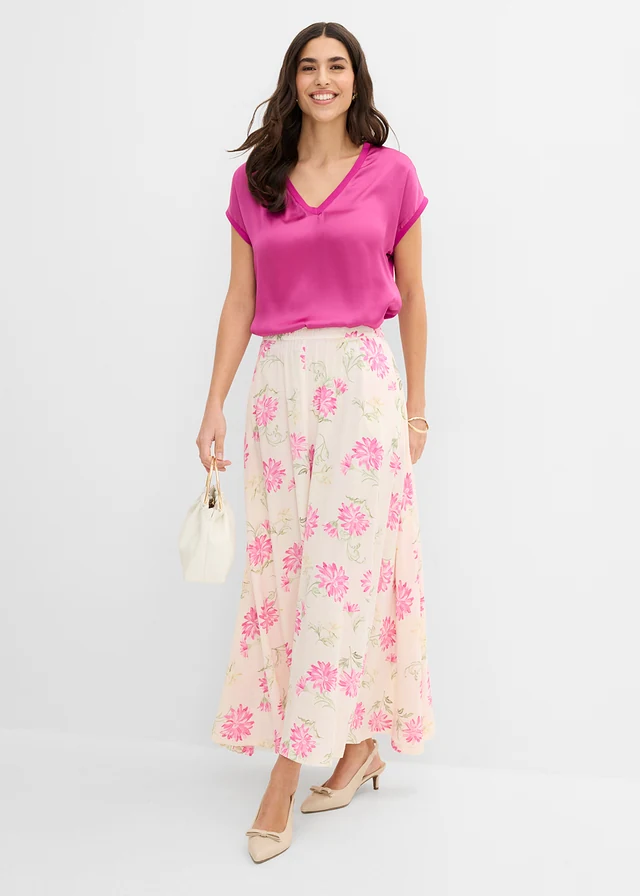 T-shirt en viscose mélangée • rose fuchsia • product-page.page-title-suffix