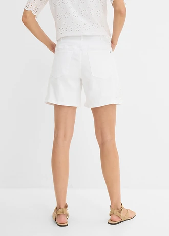 Short met broderie anglaise • wit • bonprix online shop