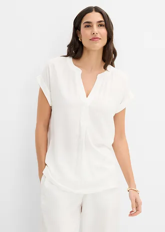 Bluză-tunică din viscoză 100% • ecru • magazin bonprix