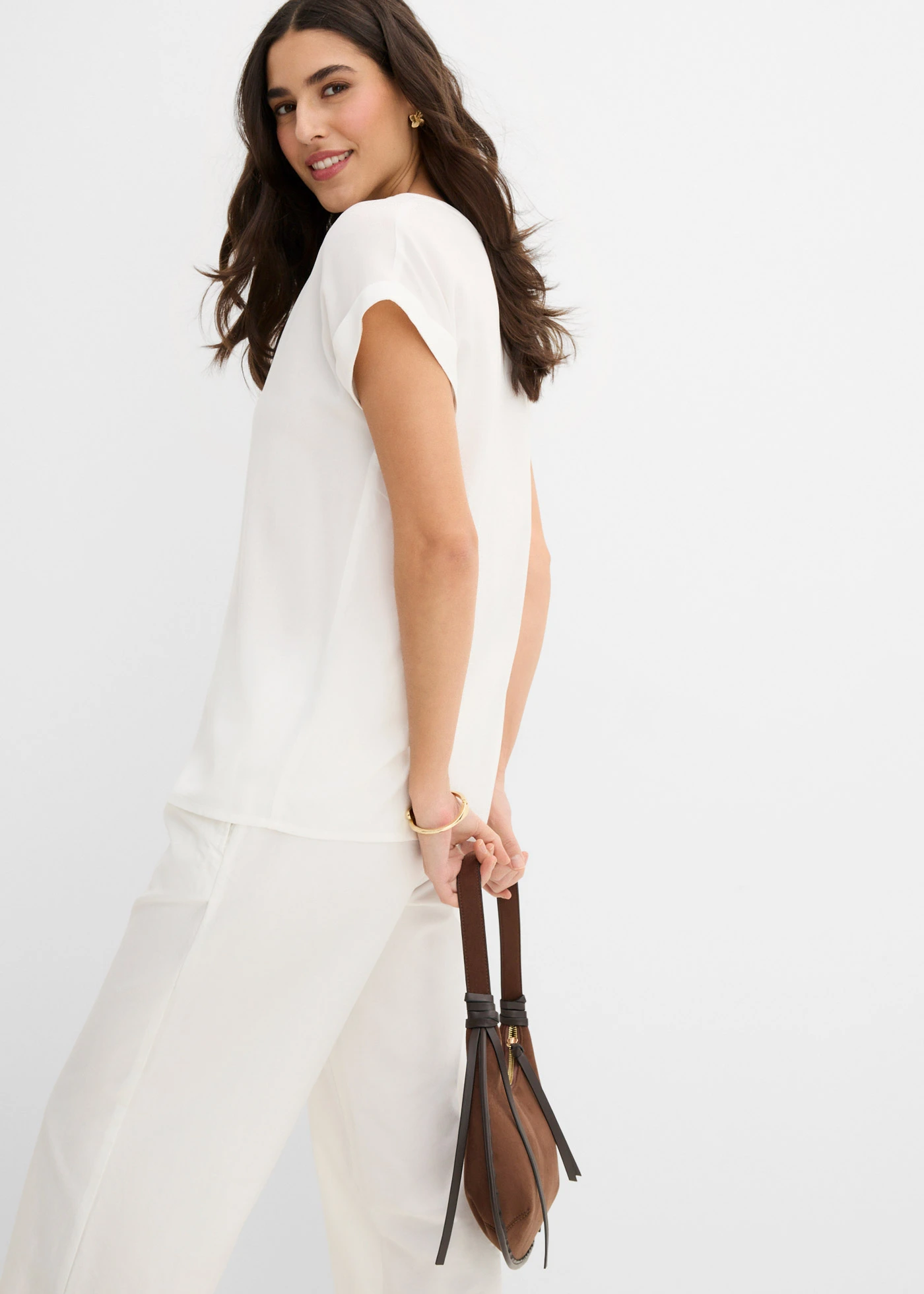 Blouse 100% viscose • écru • Boutique bonprix