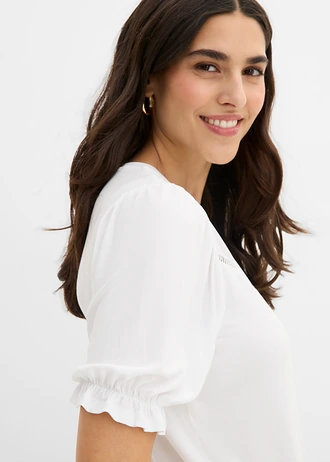 T-shirt en viscose extensible • blanc • Boutique bonprix