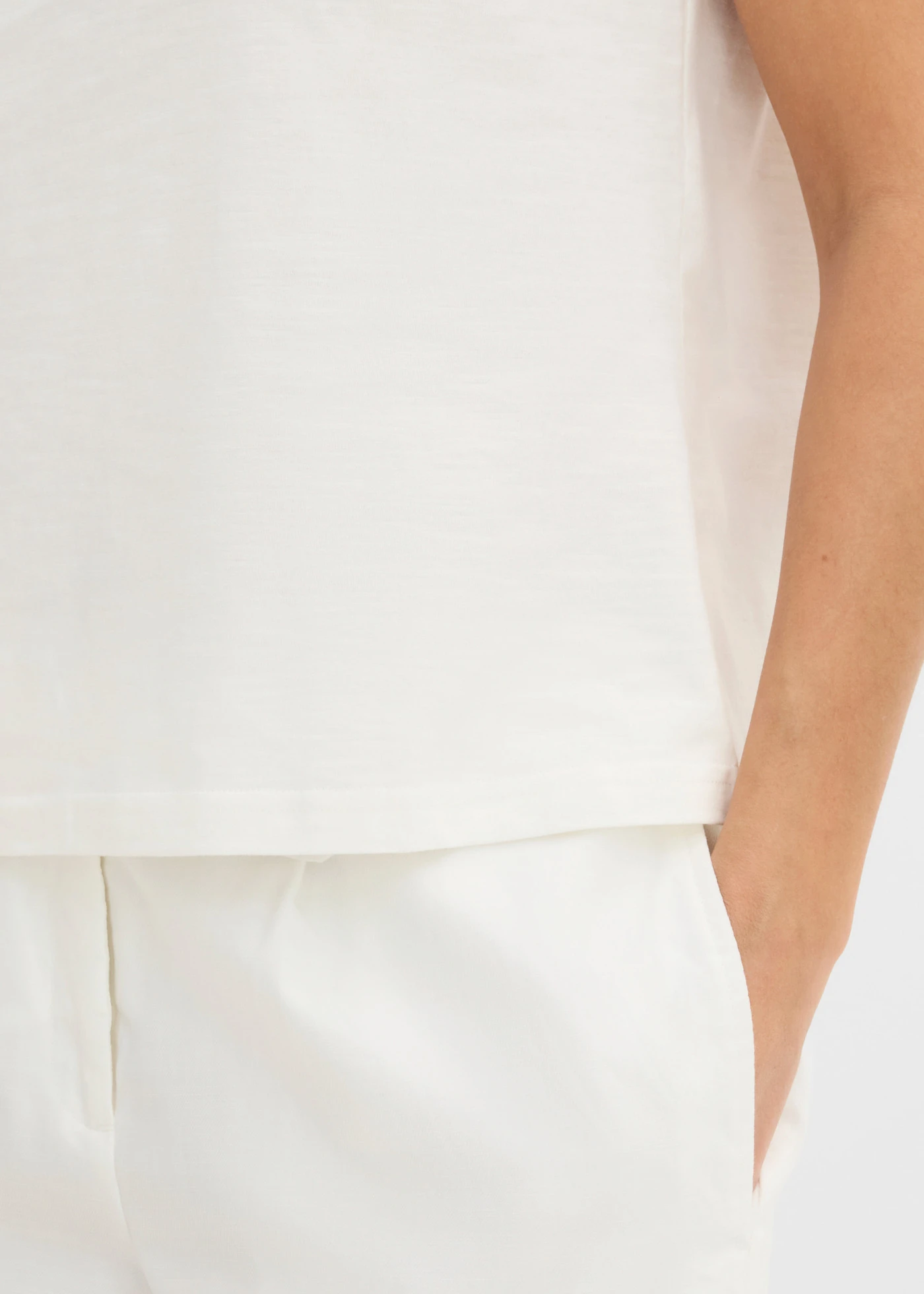 Shirt van puur katoen met kanten inzetstuk • wolwit • bonprix online shop