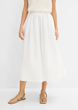 Midirok van puur katoen • wit • bonprix online shop