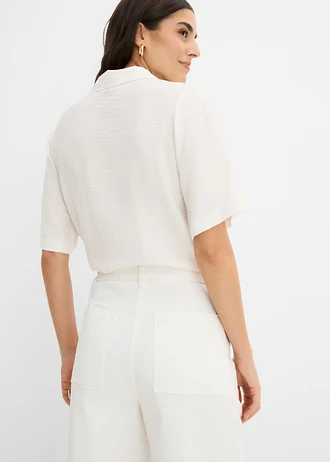 Pantalon en twill à broderies anglaises • écru • Boutique bonprix