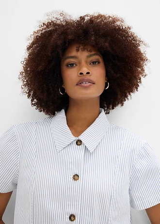 Veste rayée en jean • blanc-bleu denim rayé • Boutique bonprix