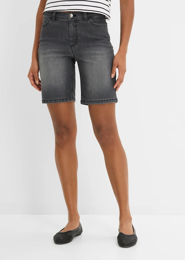 Bermuda en jean, taille mi-haute