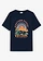Tricou din bumbac organic 100%, culoare: bleumarin cu imprimeu