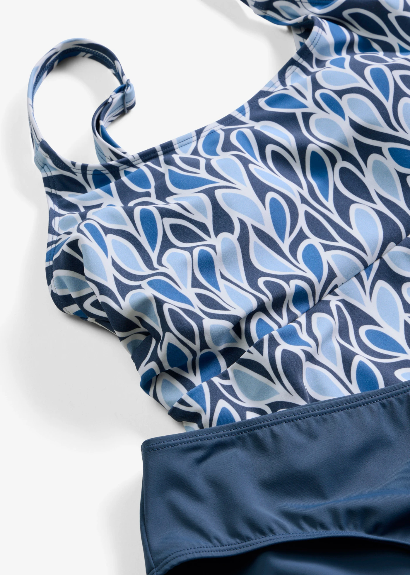 Lange tankini met verstelbare bandjes (2-dlg. set) • donkerblauw met print • bonprix online shop