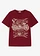 T-shirt 100% coton, Couleur: rouge rubis imprimé