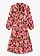 Robe midi fluide, Couleur: rouge rubis floral