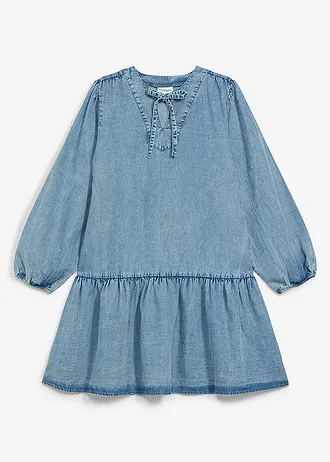 Robe midi ample, Couleur: bleu glacier denim