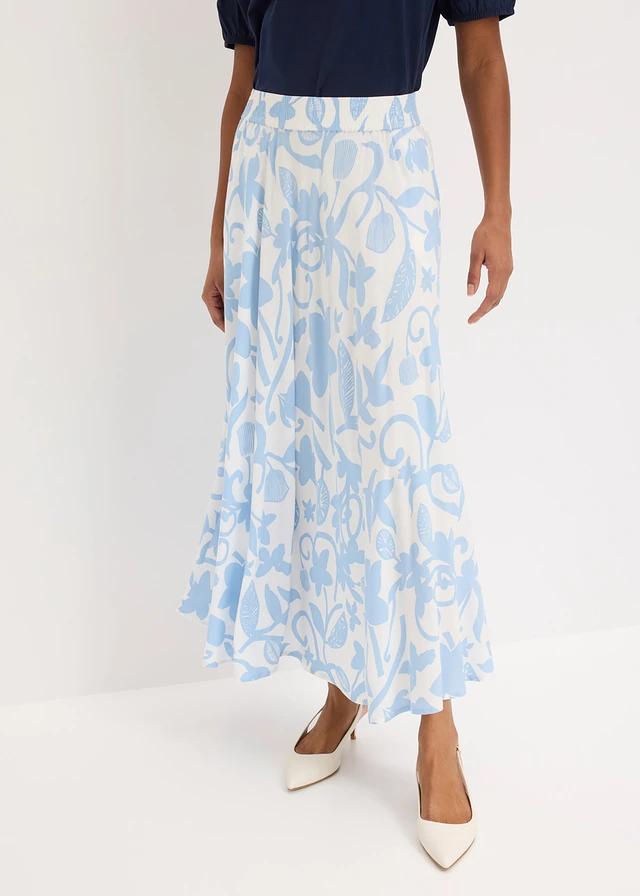 Jupe longue en viscose fluide