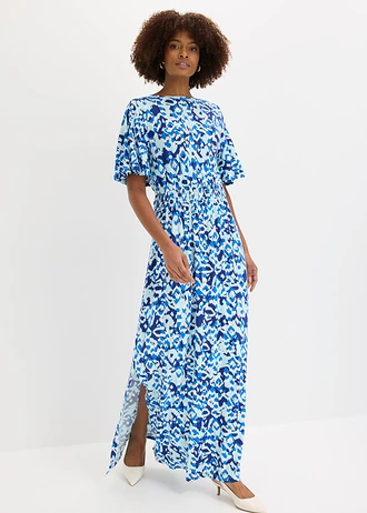 Maxi jurk • blauw gedessineerd • bonprix online shop