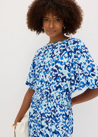 Maxi jurk • blauw gedessineerd • bonprix online shop