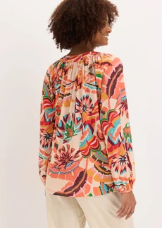 Blouse en jersey • orange-vert floral • Boutique bonprix