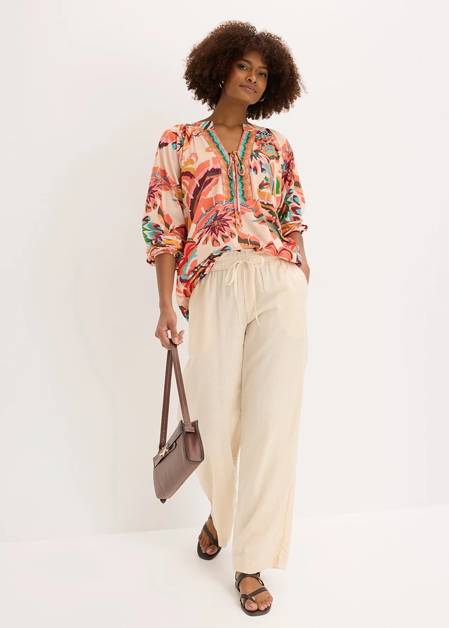 Blouse en jersey • orange-vert floral • product-page.page-title-suffix