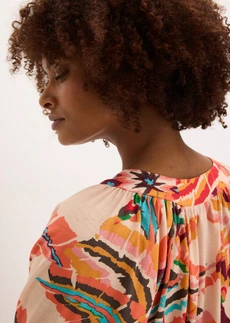 Blouse en jersey • orange-vert floral • Boutique bonprix