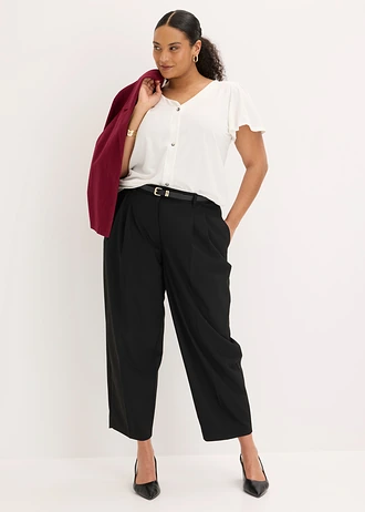 Pantalon barrel, Couleur: noir