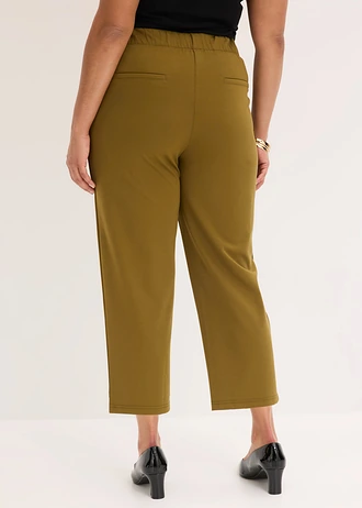 Barrelbroek met bandplooien, Kleur: natuurgroen