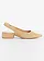 Slingback pumps met platte hak, Kleur: camel