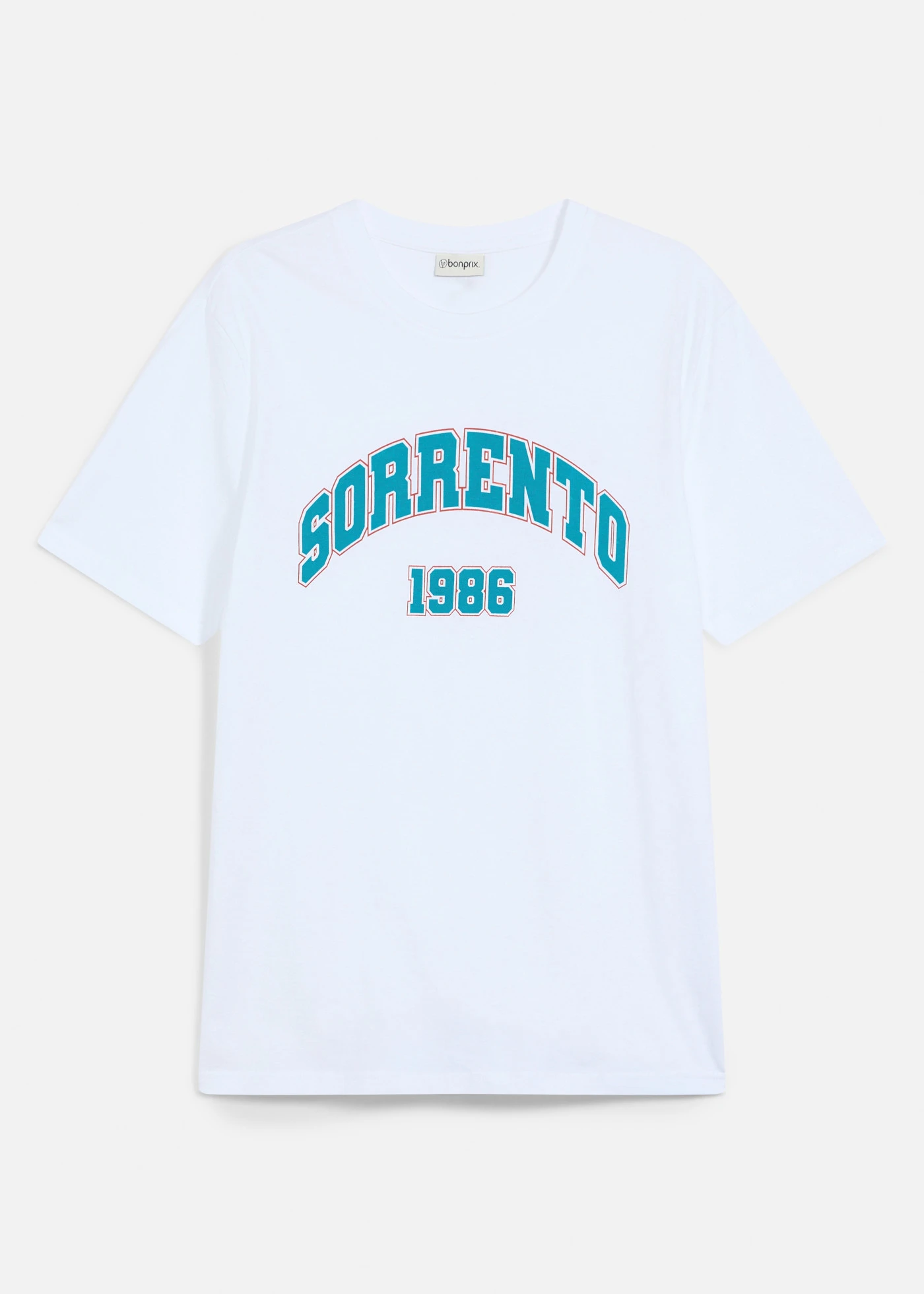 T-shirt z czystej bawełny • biały z nadrukiem • sklep bonprix