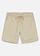 Pantaloni scurți cu talie elastică, Relaxed Fit, culoare: bej-nisip