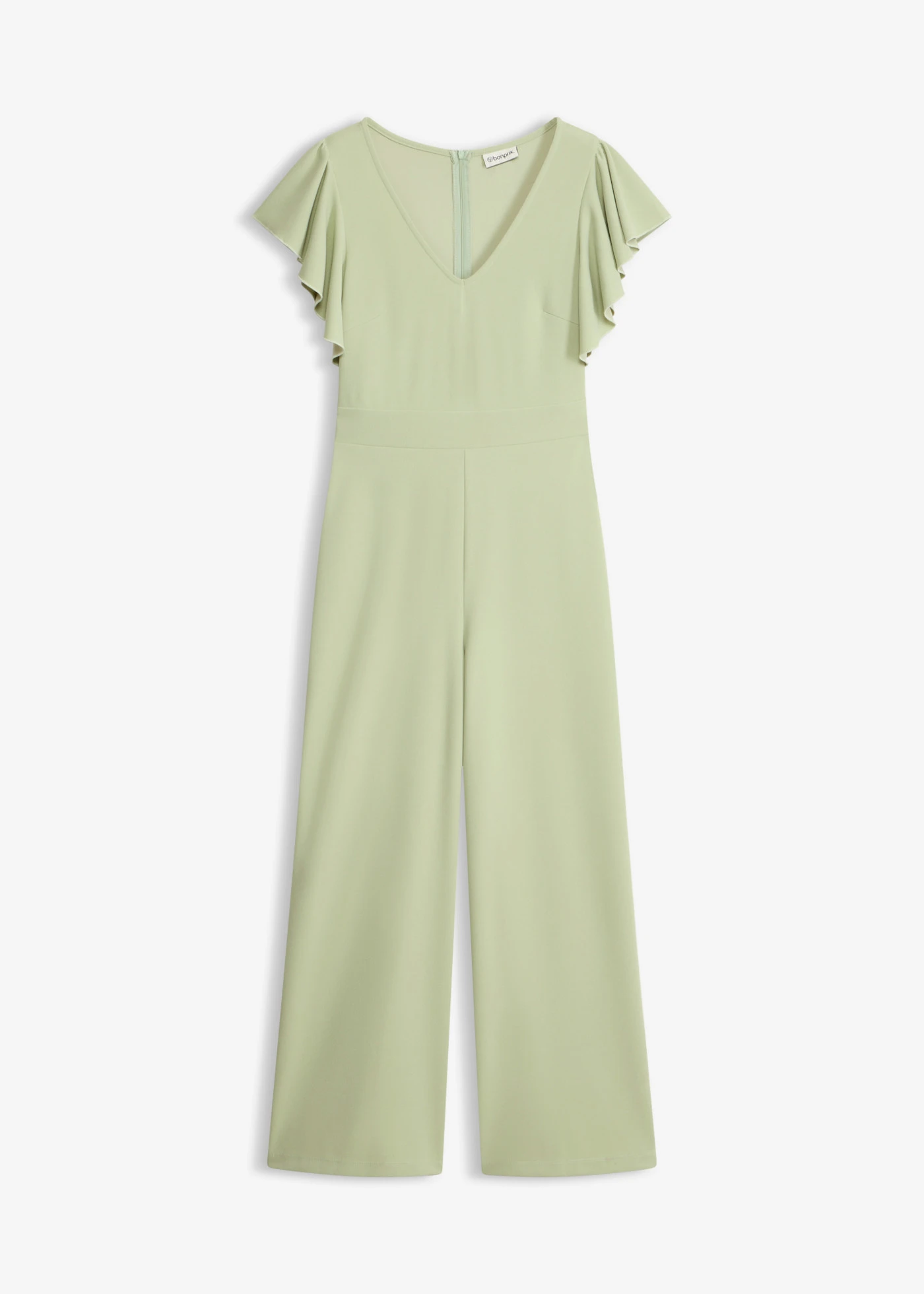 Combinaison en crêpe texturé • vert pâle plus size • Boutique bonprix