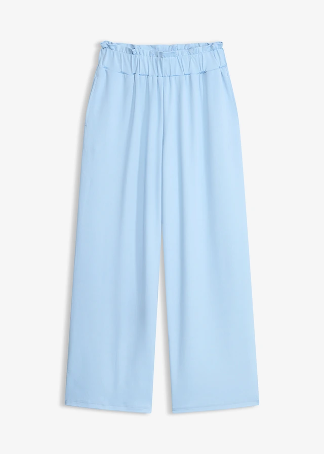 Pantaloni din jerse, cu talie înaltă