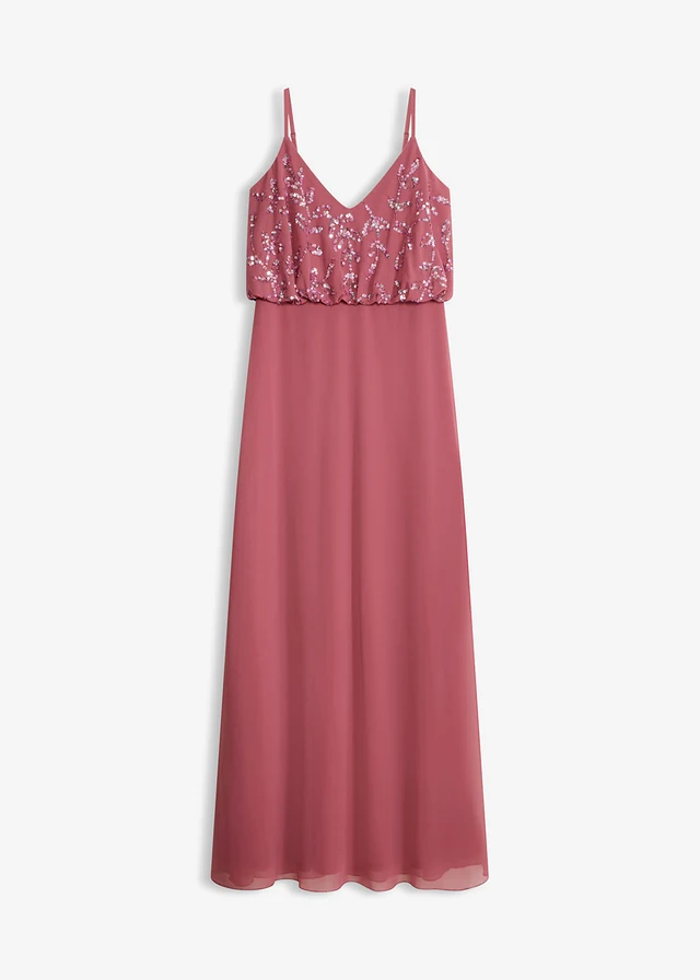 Avondjurk met paillettenboorduursel • pink • bonprix online shop