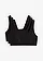 Lot de 3 brassières coton extensible, Couleur: noir