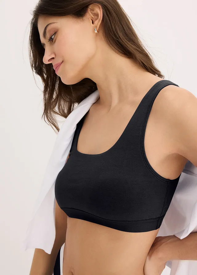 Lot de 3 brassières coton extensible • noir • product-page.page-title-suffix