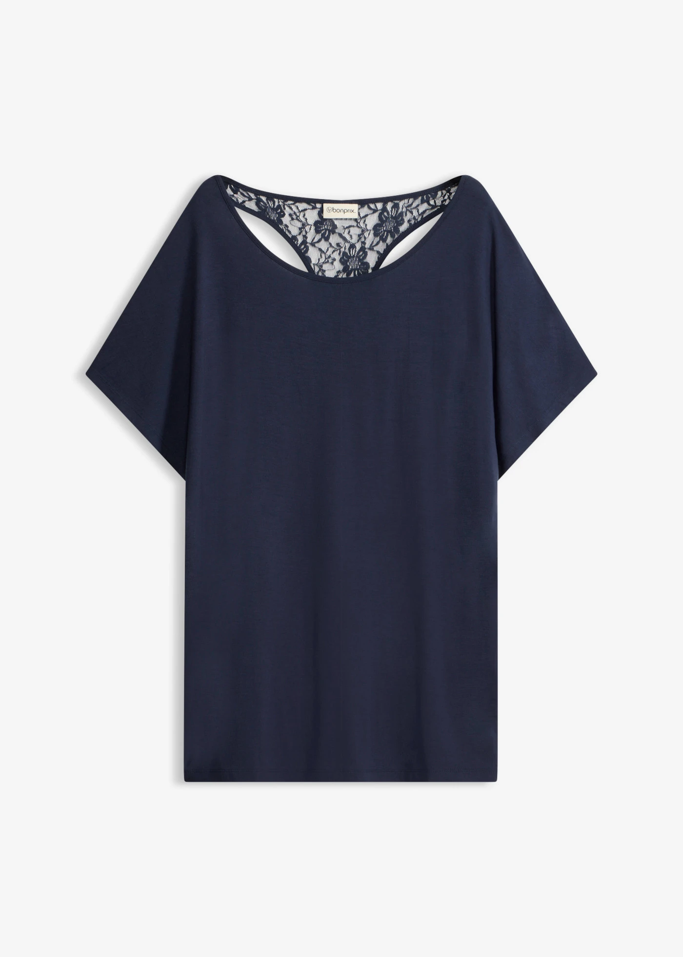Shirt in een viscosemix • donkerblauw • bonprix online shop
