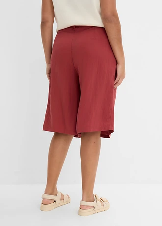 Bermuda en viscose mélangée, Couleur: rouge désert