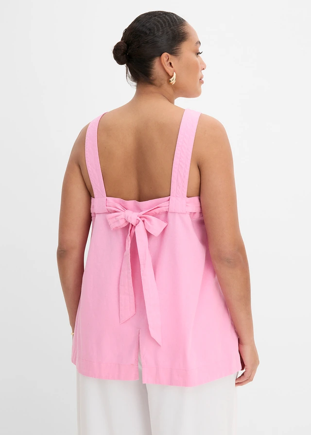 Top sans manches à nouer dans le dos, Couleur: rose