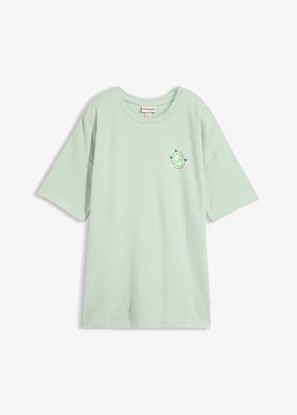 T-shirt oversize 100% coton • menthe cristal-turquoise imprimé • Boutique bonprix