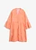 Tuniekjurk van luchtige mousseline, Kleur: roze-feloranje met print
