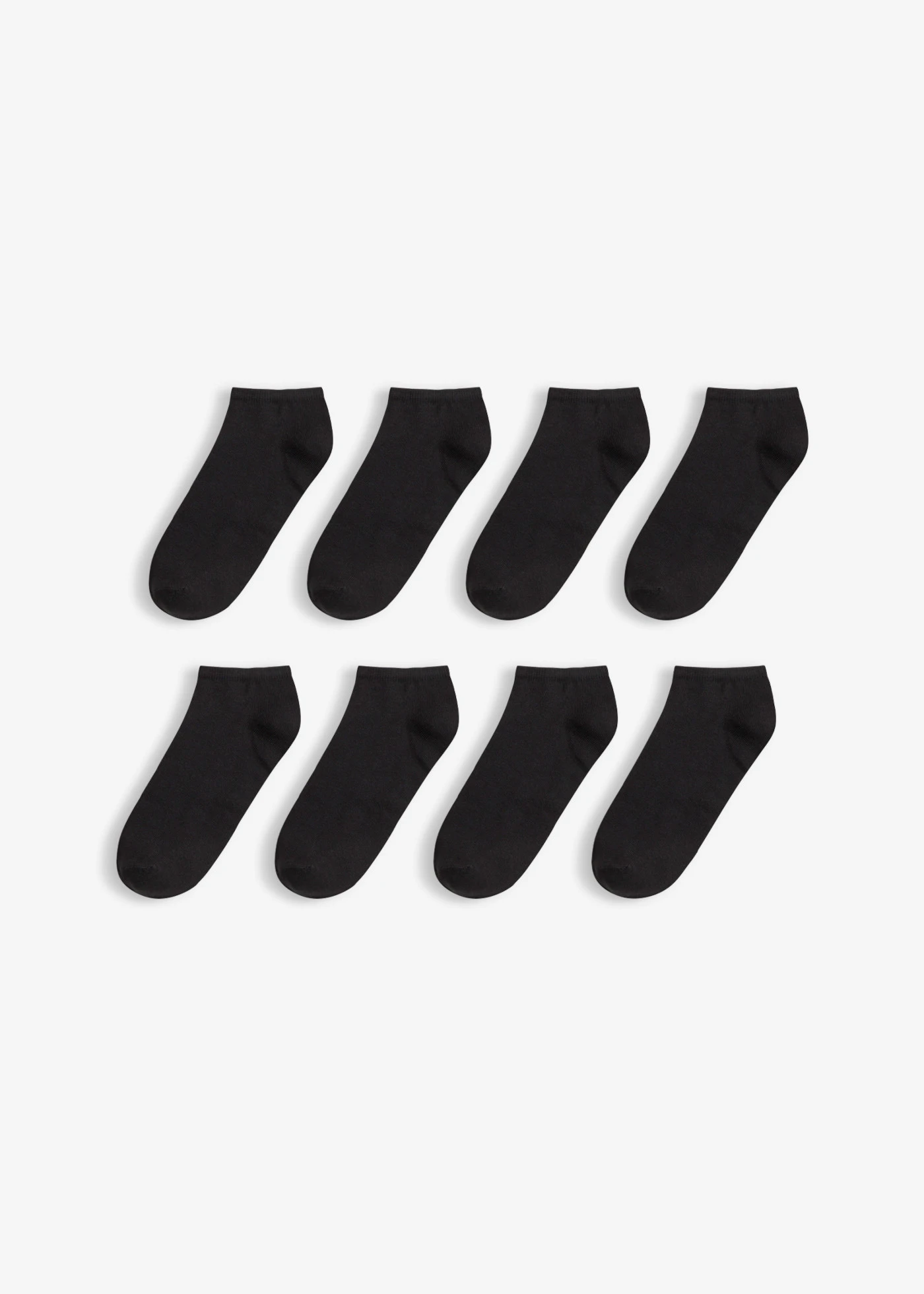 Șosete scurte cu bumbac organic (set/8 perechi) • negru • magazin bonprix