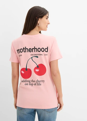 T-shirt de grossesse et d’allaitement, oversize, Couleur: rose pâle-rouge lave