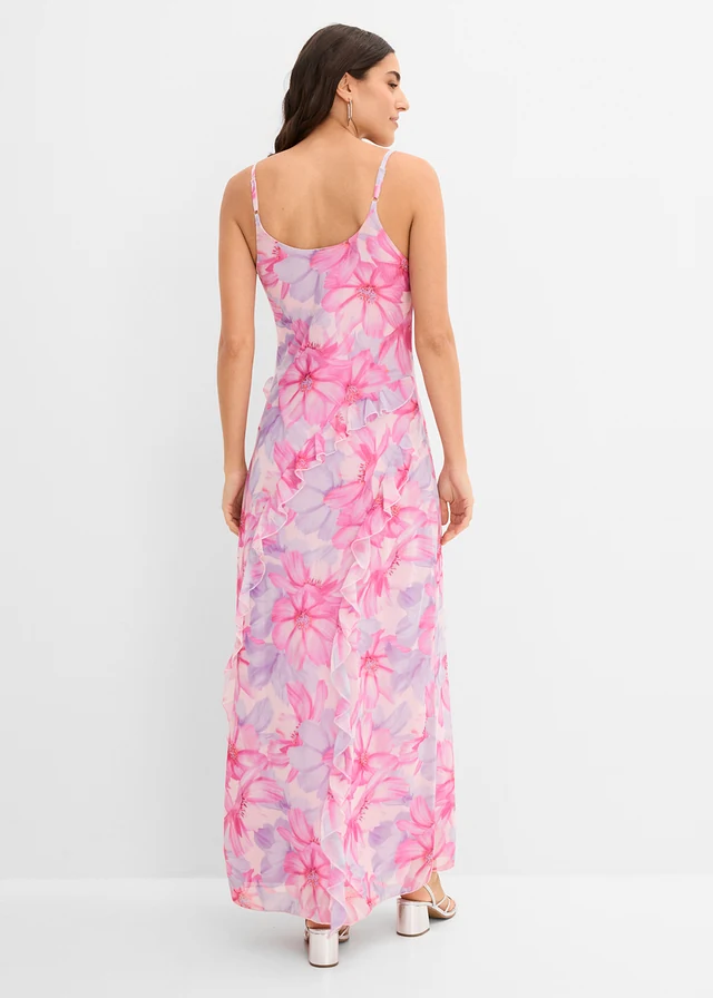 Jurk van zachte mesh • roze gebloemd • product-page.page-title-suffix