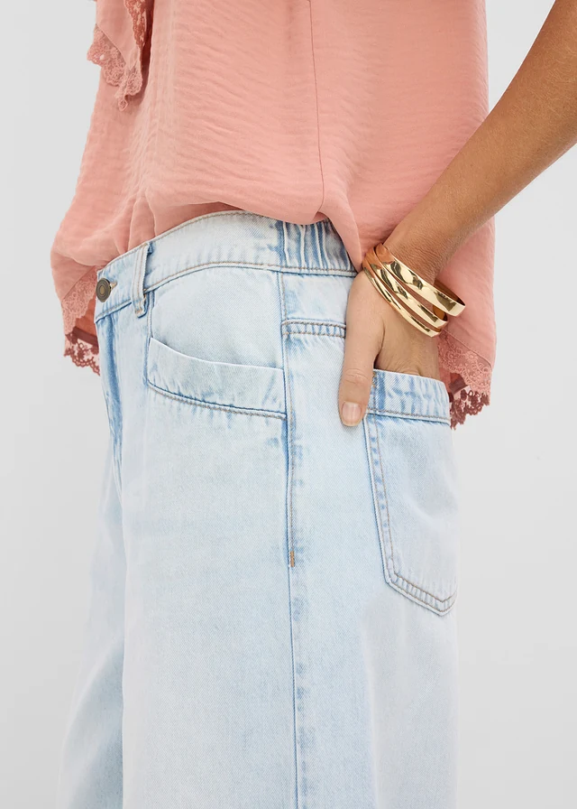 Jean large taille haute • bleu glacier denim used • product-page.page-title-suffix