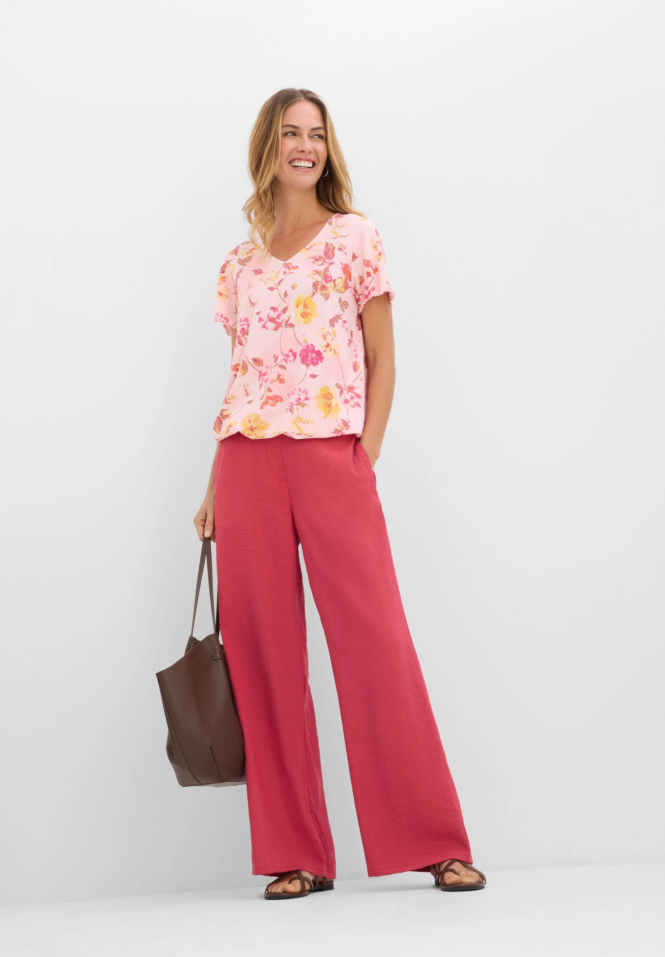 Shirt met bloemenprint • roze gebloemd • bonprix online shop