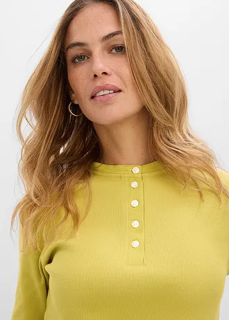 Geribd shirt van biologisch katoen • cactusgroen • bonprix online shop